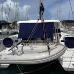 Excess 12 catamaran stern access from the dock
