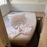 Lagoon 40 aft cabin with double bed and natural light