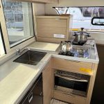 Lagoon 40 catamaran galley with modern open-plan kitchen