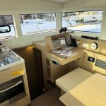 Lagoon 40 catamaran navigation station with chart table