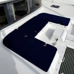 Lagoon 46 catamaran foredeck sun pad with comfortable lounging area