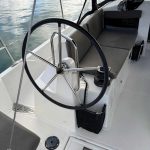 Jeanneau Sun Odyssey 440 twin helm station with steering wheels and navigation controls