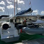 Excess 14 catamaran spacious aft transoms with easy sea and dock access