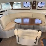 Lagoon 380 catamaran saloon with panoramic windows and comfortable seating area